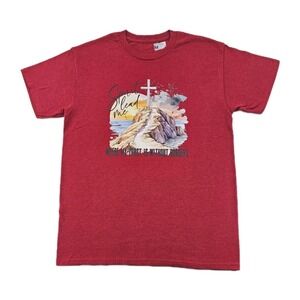 Country Blessings Spirit Lead Me Medium Red Shirt Christian Cross Peace Comfy
